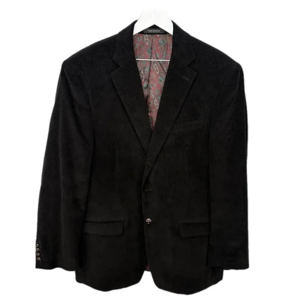 Ralph Lauren Black Corduroy Blazer - Men's Size 42L